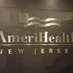 A sign for amerihealth new jersey.