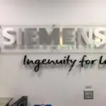 A sign that says siemens ingenuity for life