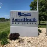 A sign for amerihealth new jersey.